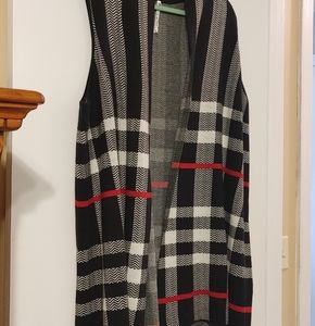 Sleeveless sweater cardigan